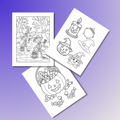 Haunted Halloween Adventure Coloring Book Printable PDF