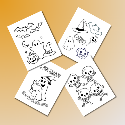 Spooky & Cute Monsters Halloween Coloring Book Printable PDF
