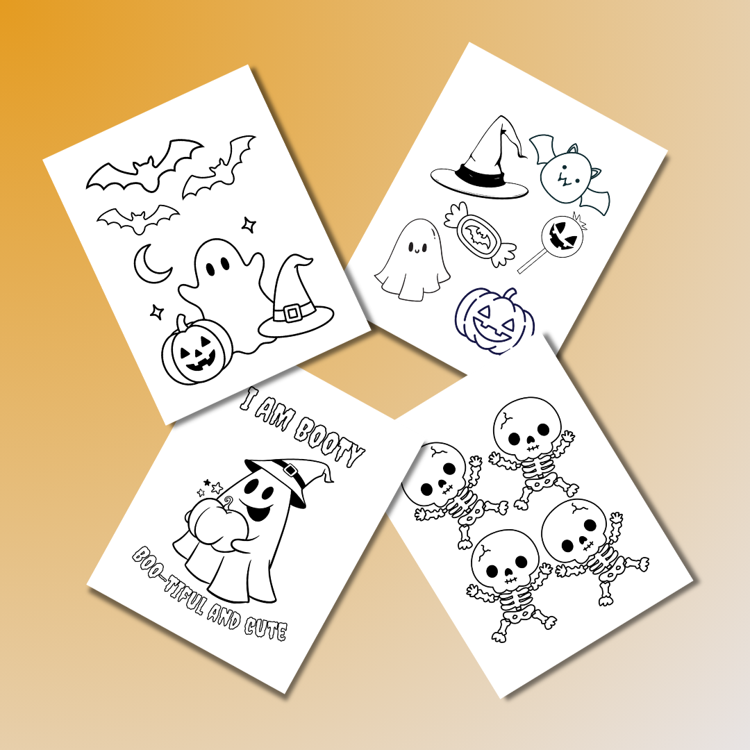 (2-in-1 Pack) Spooky Monsters + Haunted Adventure Halloween Coloring Bundle Printable PDF