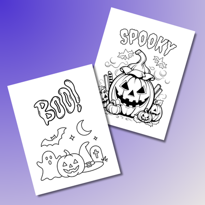 Haunted Halloween Adventure Coloring Book Printable PDF