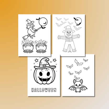 Spooky & Cute Monsters Halloween Coloring Book Printable PDF