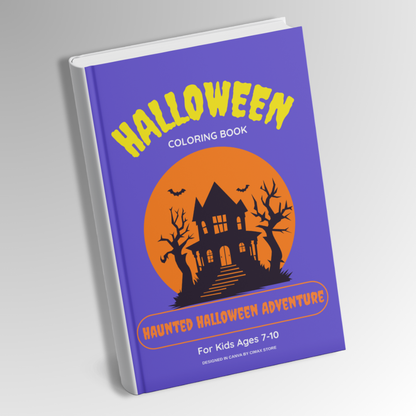 Haunted Halloween Adventure Coloring Book Printable PDF